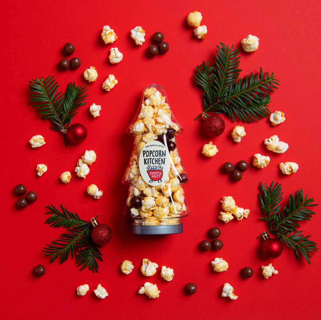 Salted Caramel Popcorn & Malt Balls Xmas Tree 100g x 15