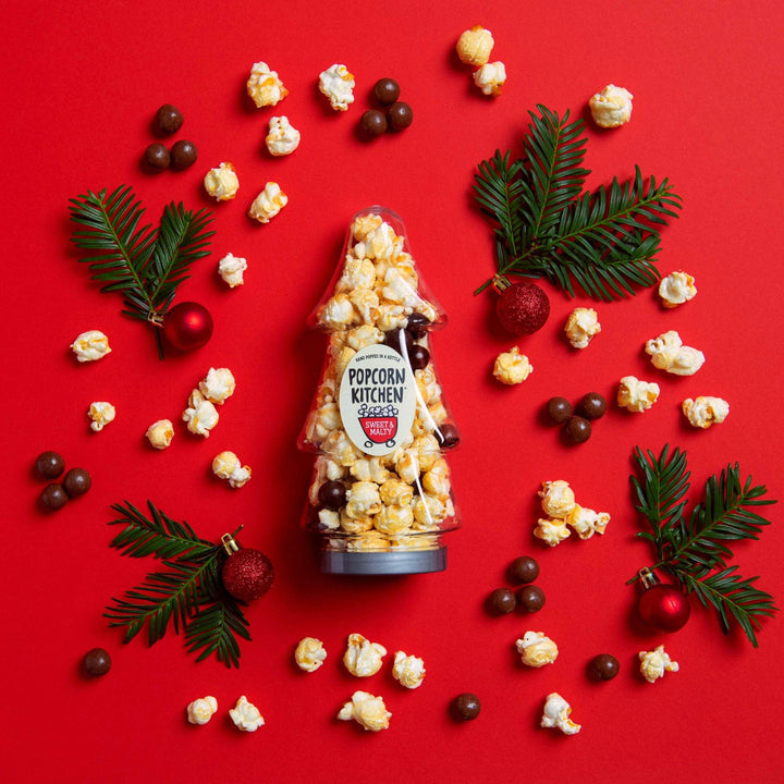 Salted Caramel Popcorn & Malt Balls Xmas Tree 100g x 15