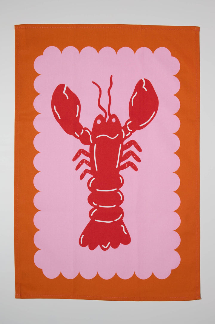 Lobster Scallop Tea Towel