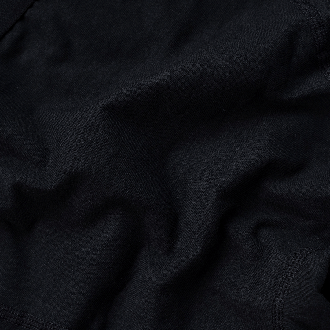 Classic Black - Mens Cotton Boxer Shorts: Medium