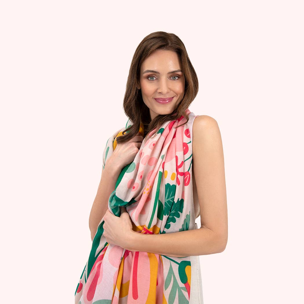 Print Scarf - Pop Flower Posie