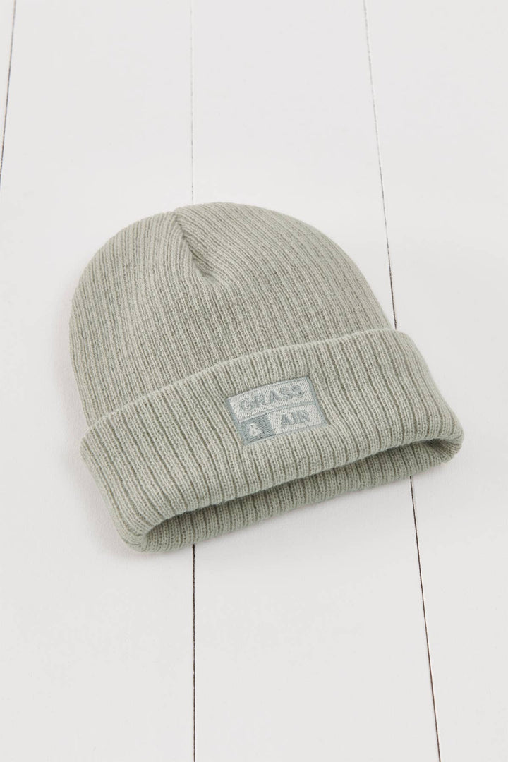 Geo Thermal Grey Beanie: Grey / 3-5years