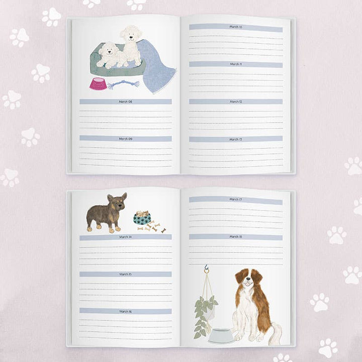Daily Planner 2026 | Dog Themed Undated Diary | Notebook |
