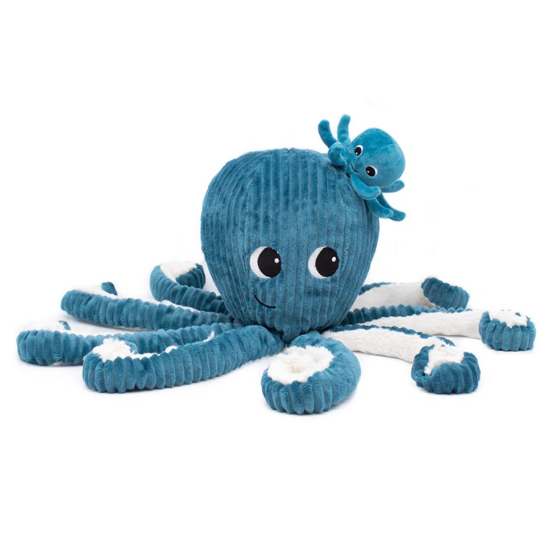 Les Ptipotos Olly The Octopuss Mum & Baby Blue
