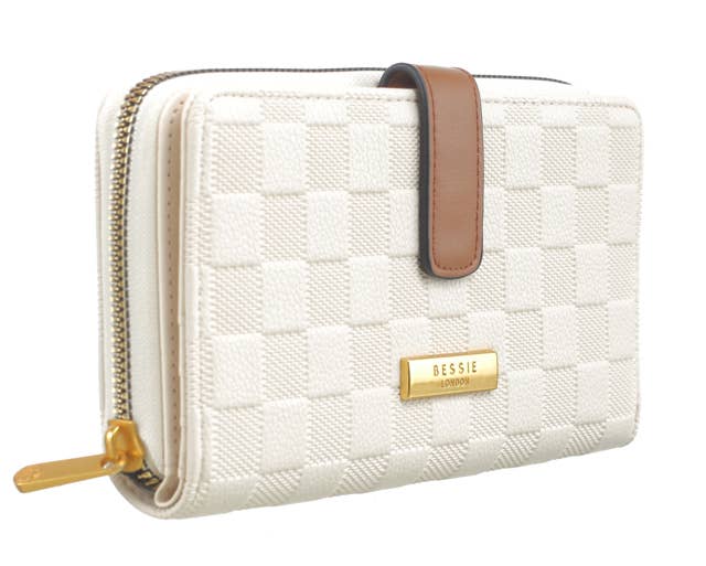 CHECKERBOARD WALLET: KHAKI