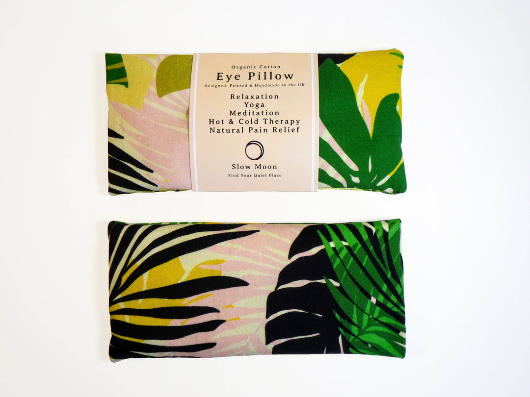 Organic Cotton Eye Pillow for Relaxation and Yoga - Tropics