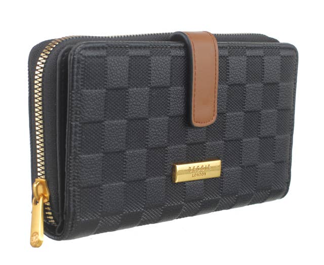 CHECKERBOARD WALLET: KHAKI
