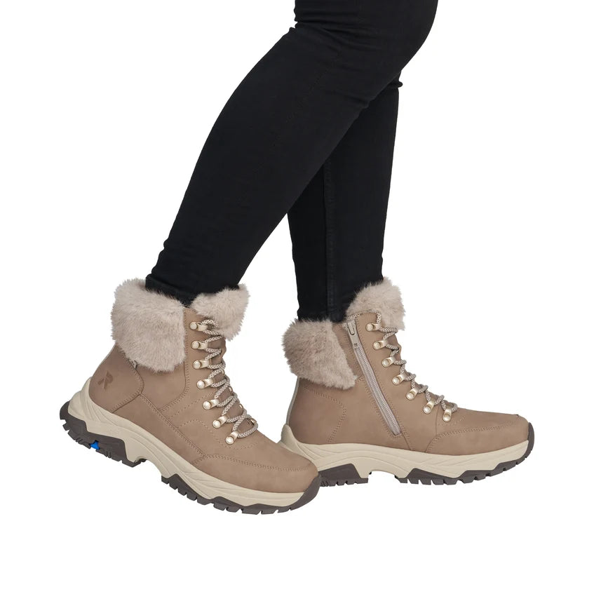 Rieker Women's Beige Leather Boots Z3971-20
