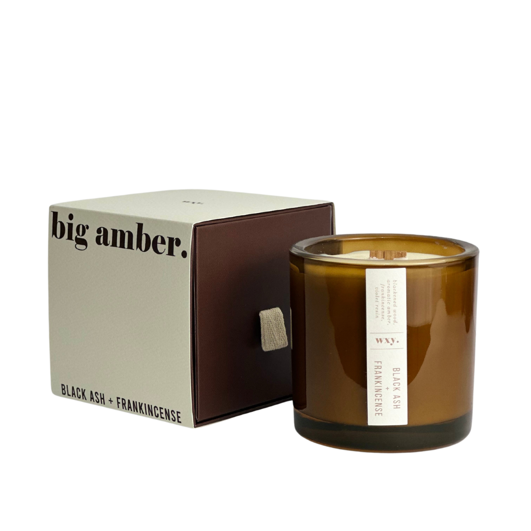 Big Amber Candle: Hinoki and Vetiver