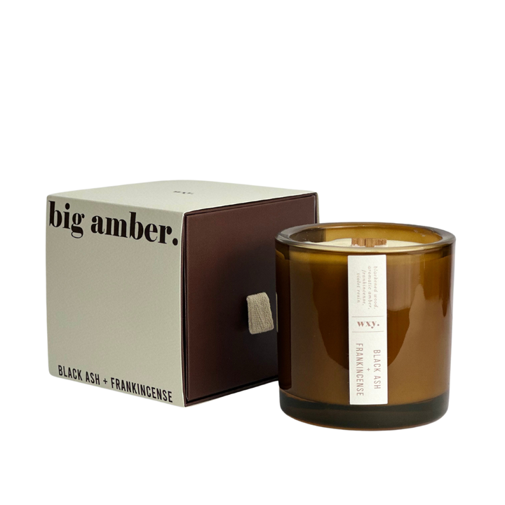 Big Amber Candle: Hinoki and Vetiver