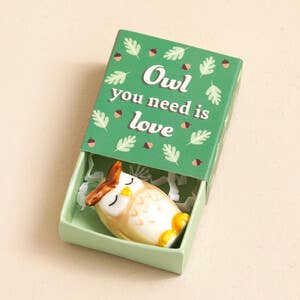 Tiny Matchbox Ceramic Tokens: Clover