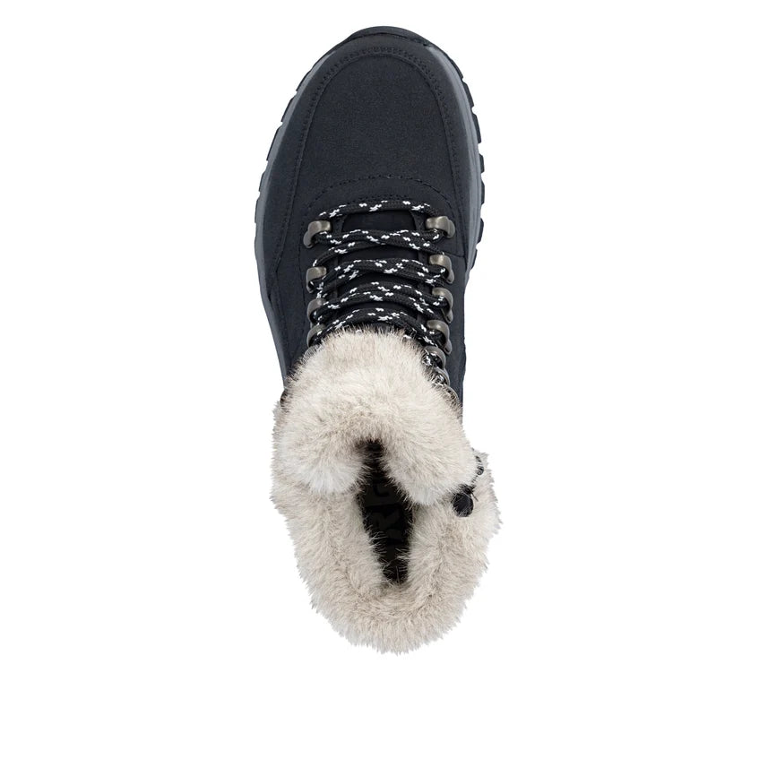 Rieker Women's Black Suede Boots Z3971-00