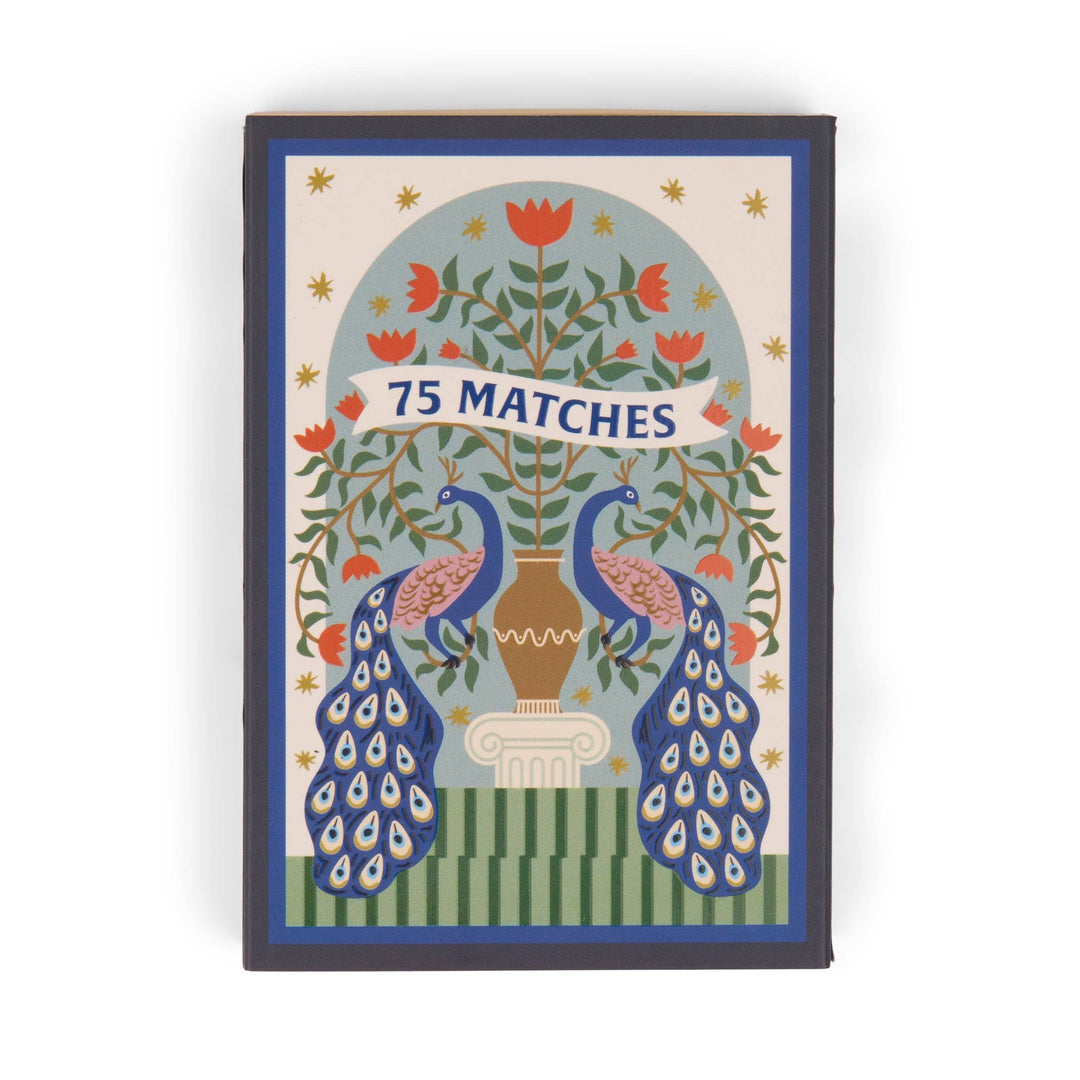 75 BOXED MATCHES PEACOCK BLUE