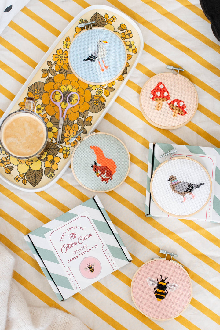 Beginner Bumble Bee Cross Stitch Kit