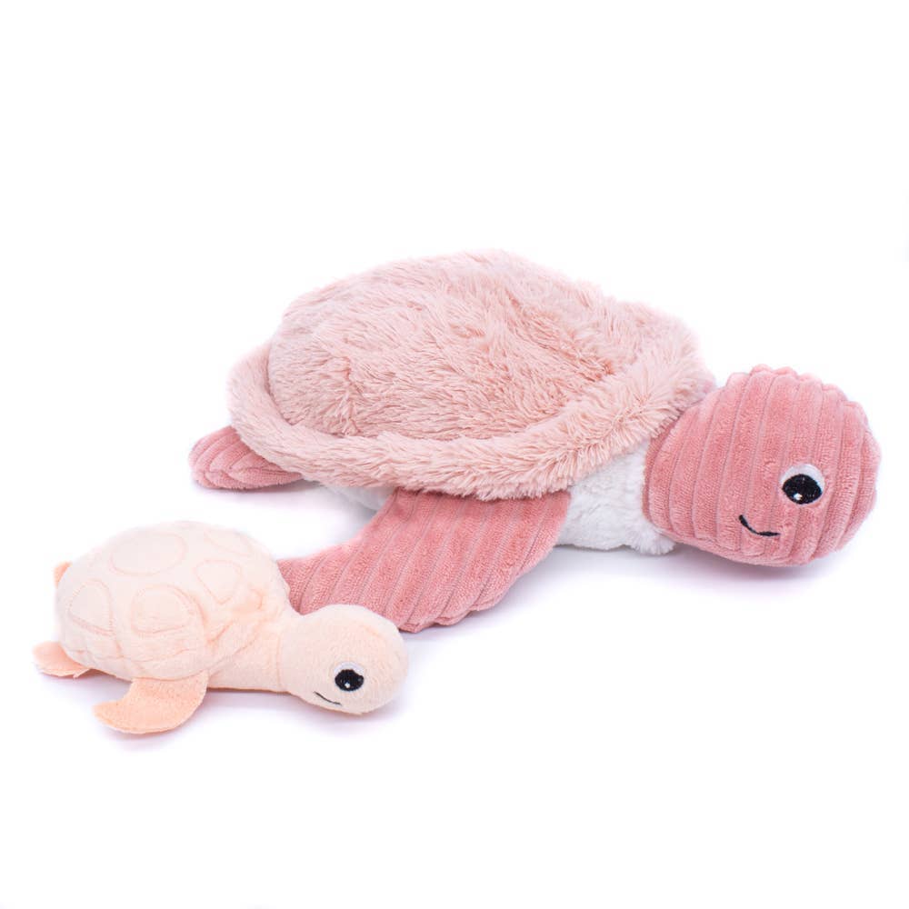 Les Ptipotos Tilly The Turtle Mum & Baby Pink
