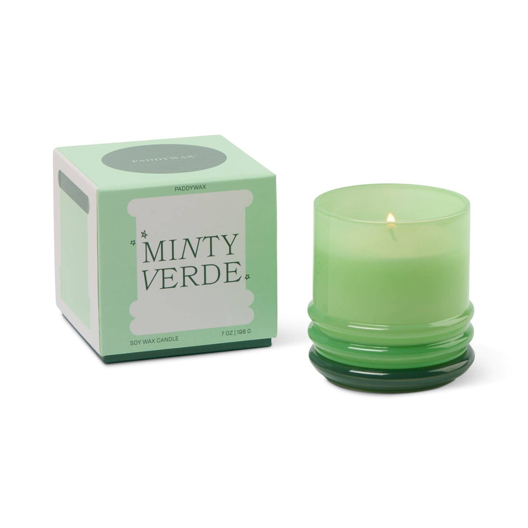 Paddywax Stack Glass Candle Green - Minty Verde
