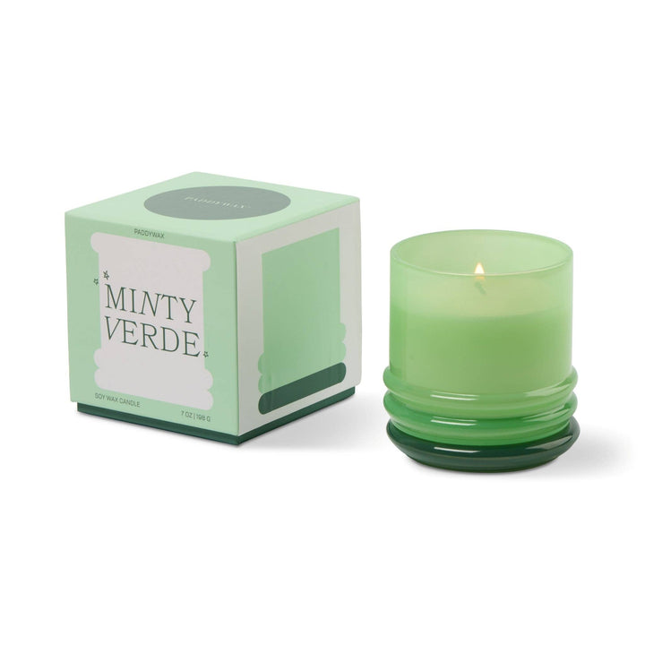 Paddywax Stack Glass Candle Green - Minty Verde