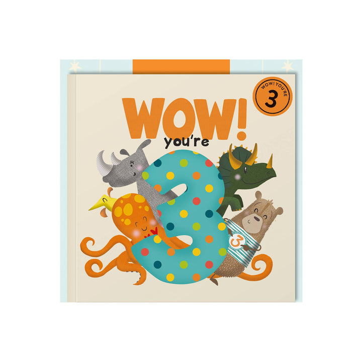 Wow! You're 3 | Age Cards | Age Birthday Cards | Age 3