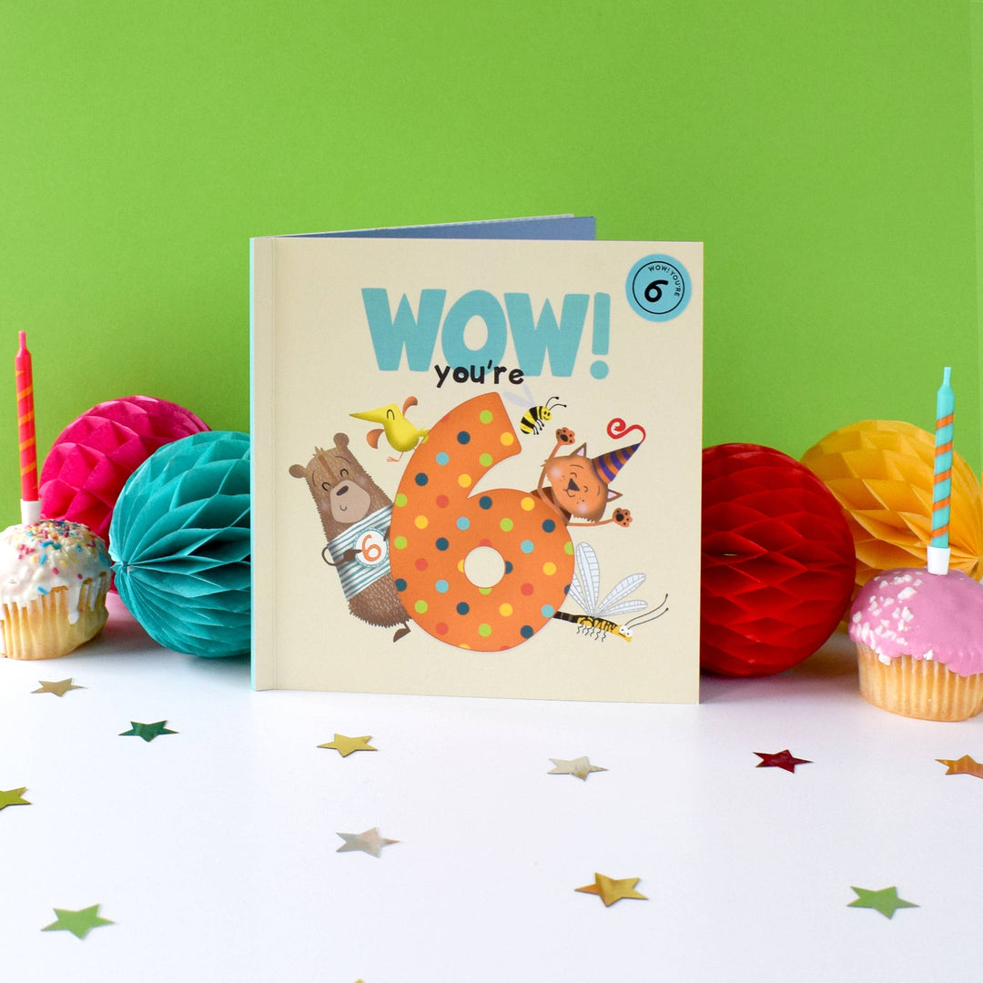 Wow! You're 6 | Age Cards | Age Birthday Card Book | Age 6