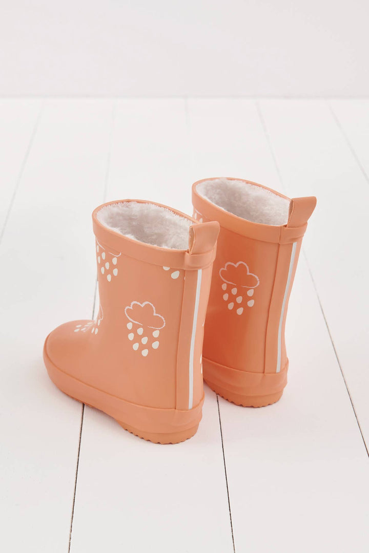 Volcanic Orange Colour-Changing Kids Wellies: UK9