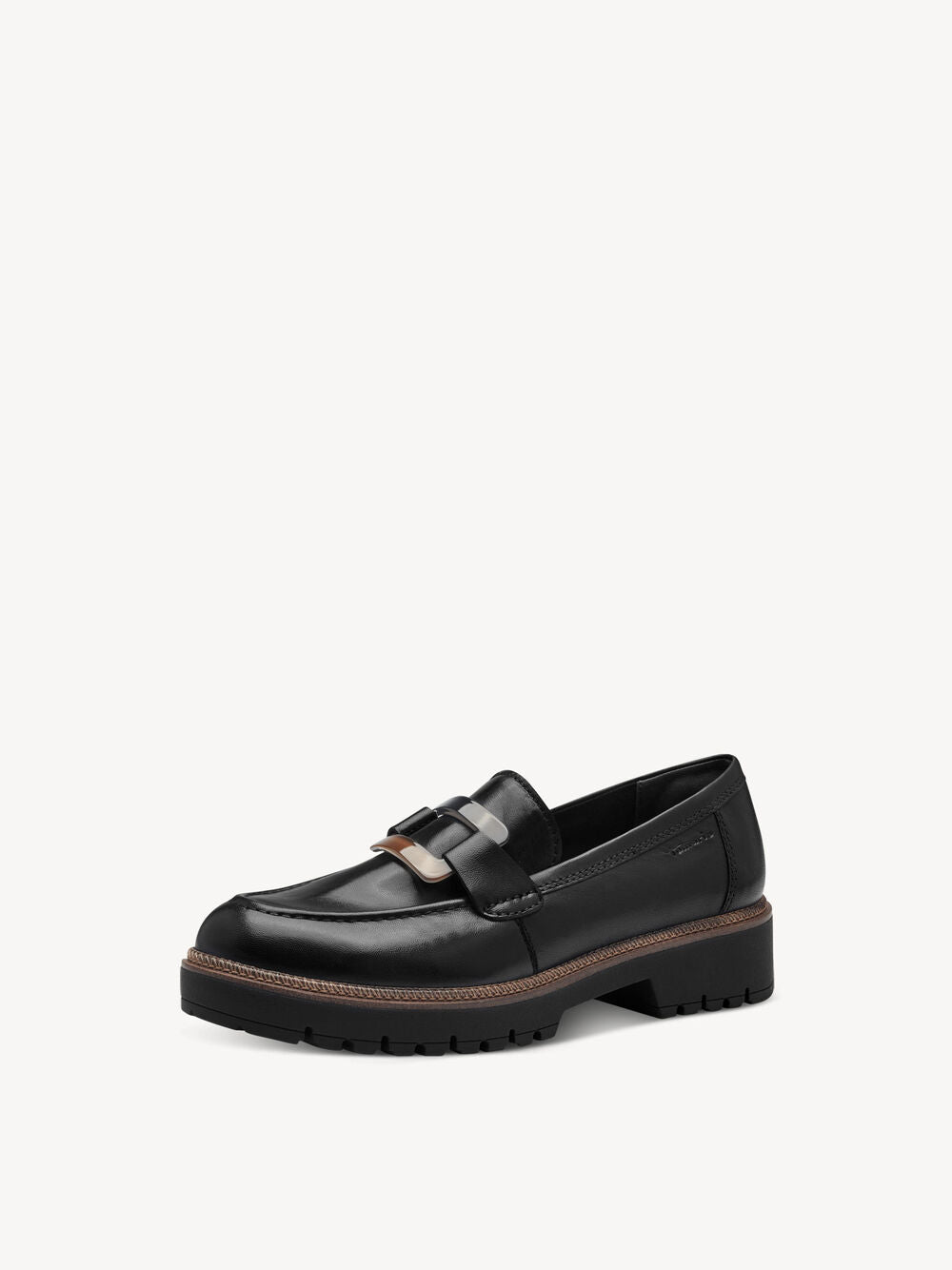 BLACK LEATHER LOAFER