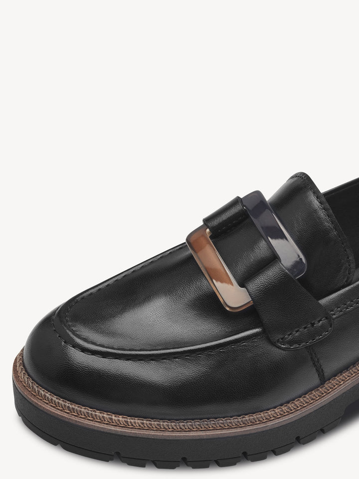 BLACK LEATHER LOAFER