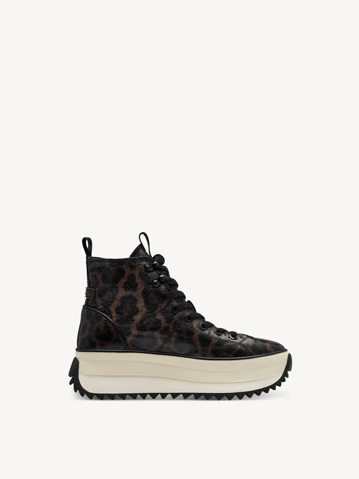 WOMEN'S HIGH TOP TRAINER - LEOPARD