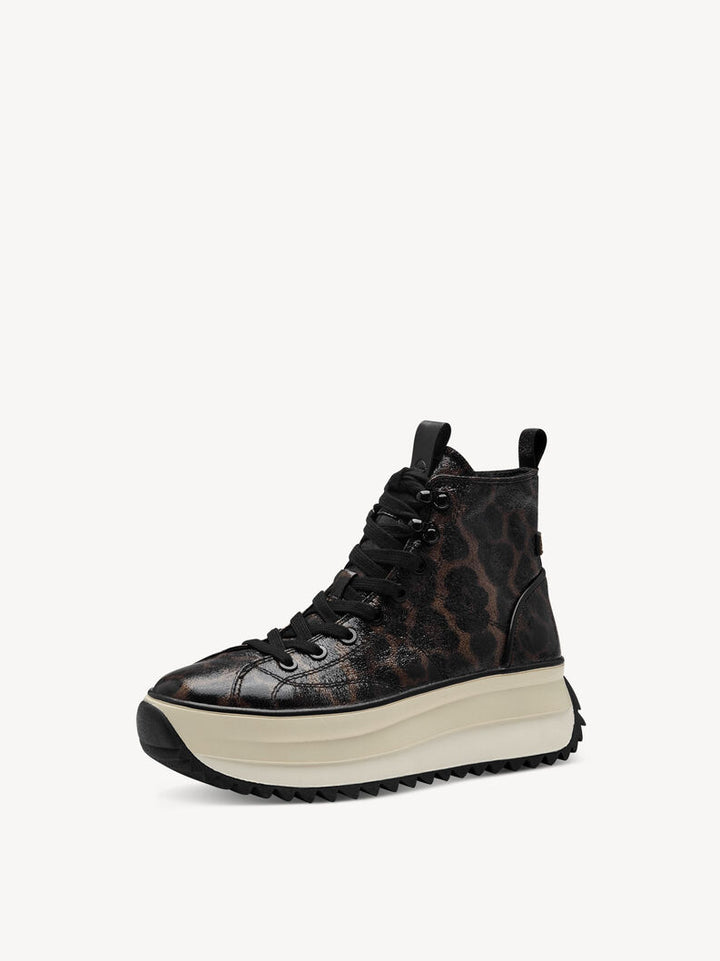 WOMEN'S HIGH TOP TRAINER - LEOPARD