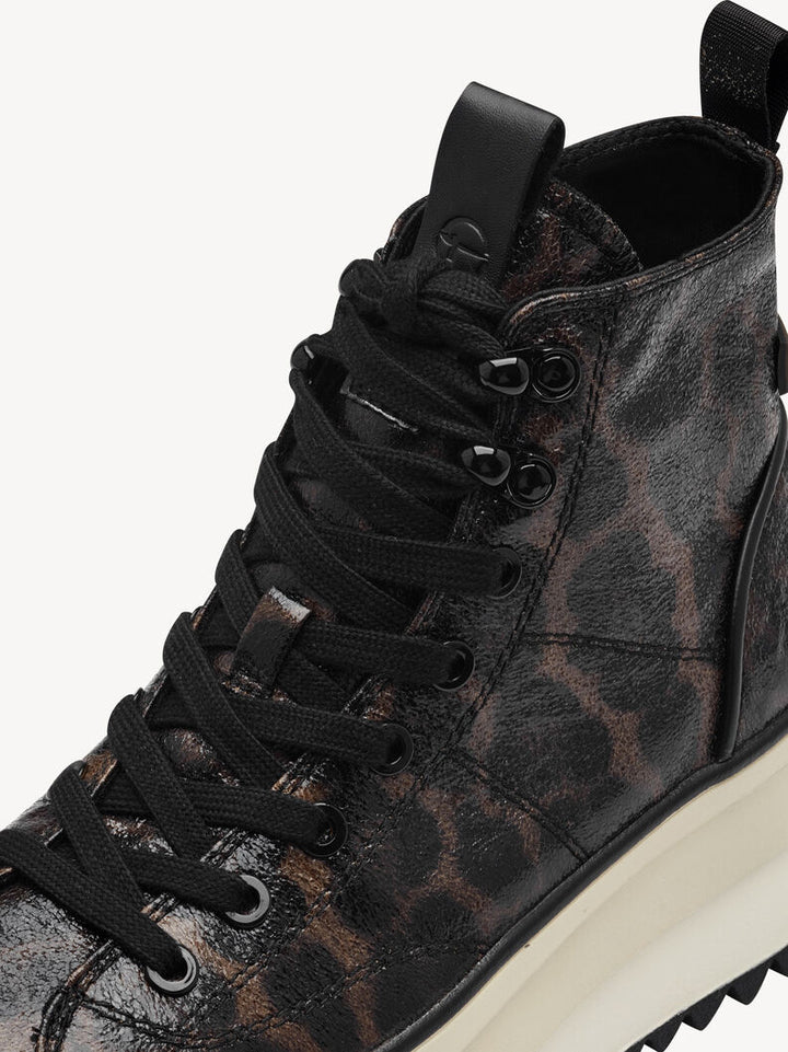 WOMEN'S HIGH TOP TRAINER - LEOPARD