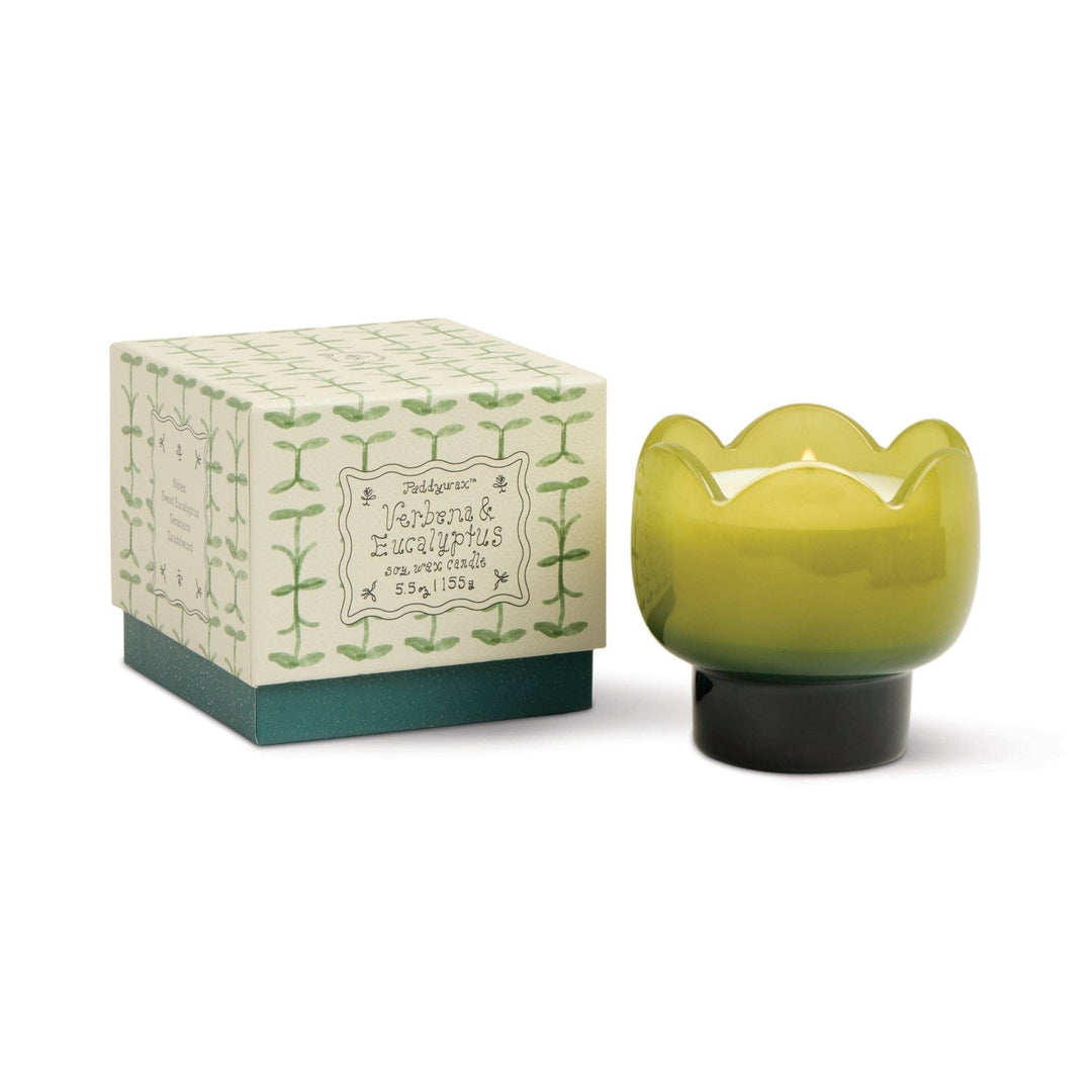 Paddywax Tulip Glass Candle - Verbena & Lemongrass