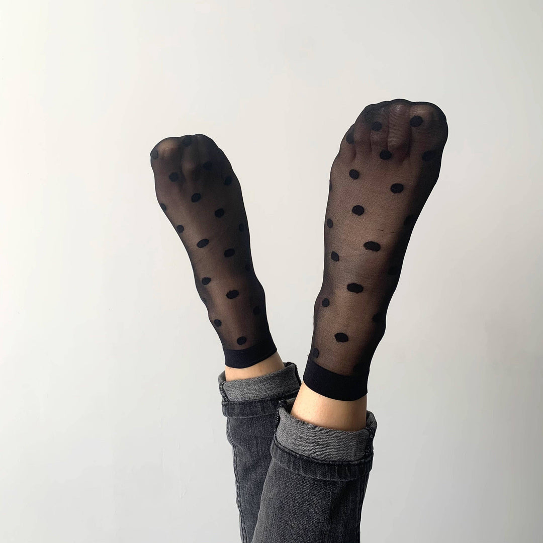 Florence - Pack of 2 - mid-low socks in flesh and black