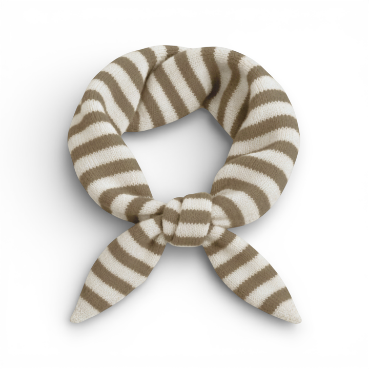 Striped Wool Blend Light Weight Triangle Neck Scarf: Pink