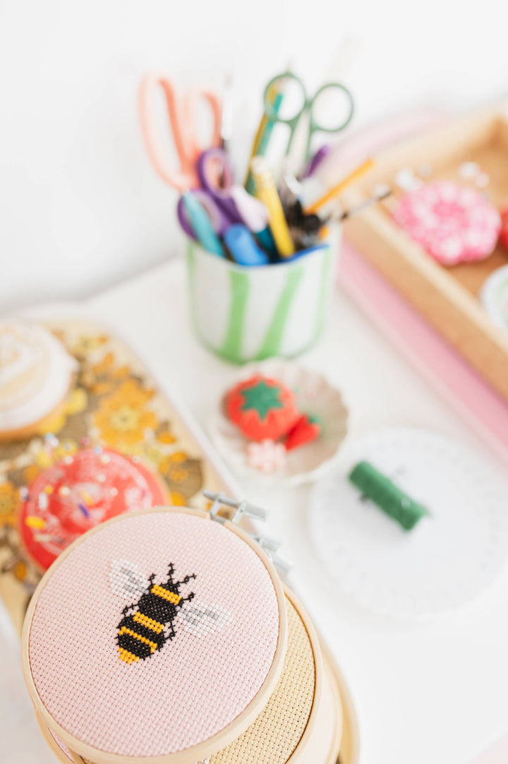 Beginner Bumble Bee Cross Stitch Kit