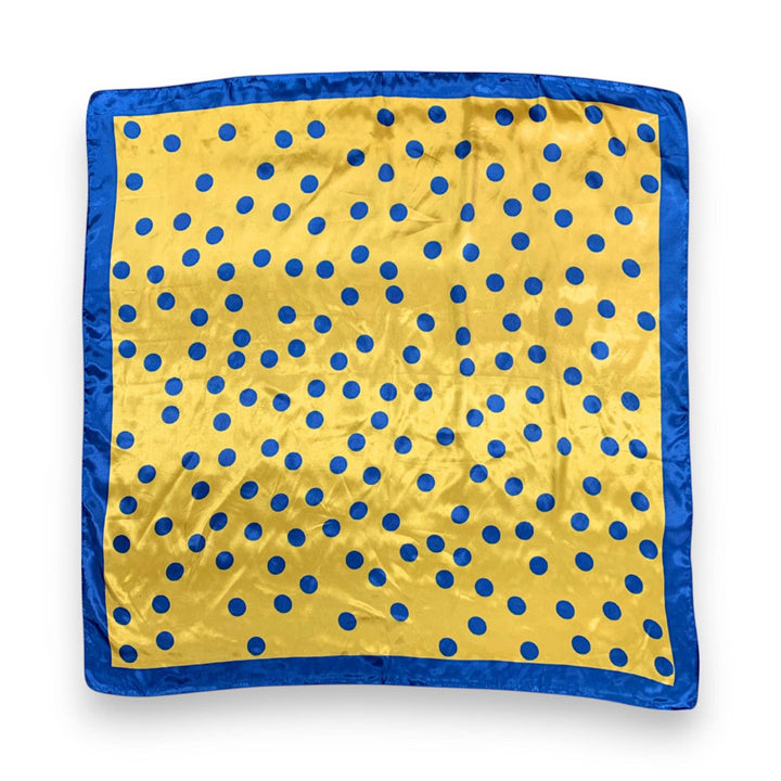 Polka Dot Pattern Silk Touch Square Scarf: Red