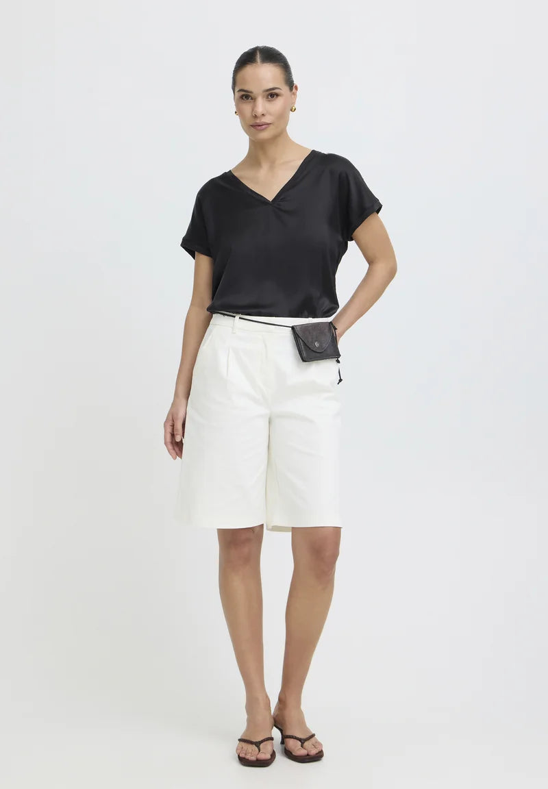 b.young Selita V Placket Neck Top