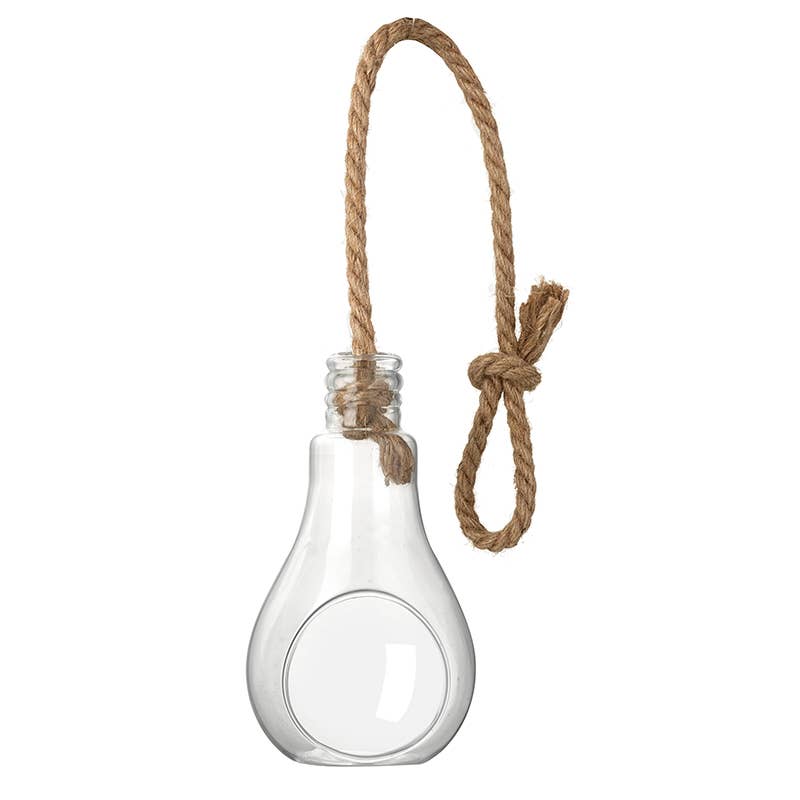 Sm Clear Glass Bulb T Light Rope Hanger