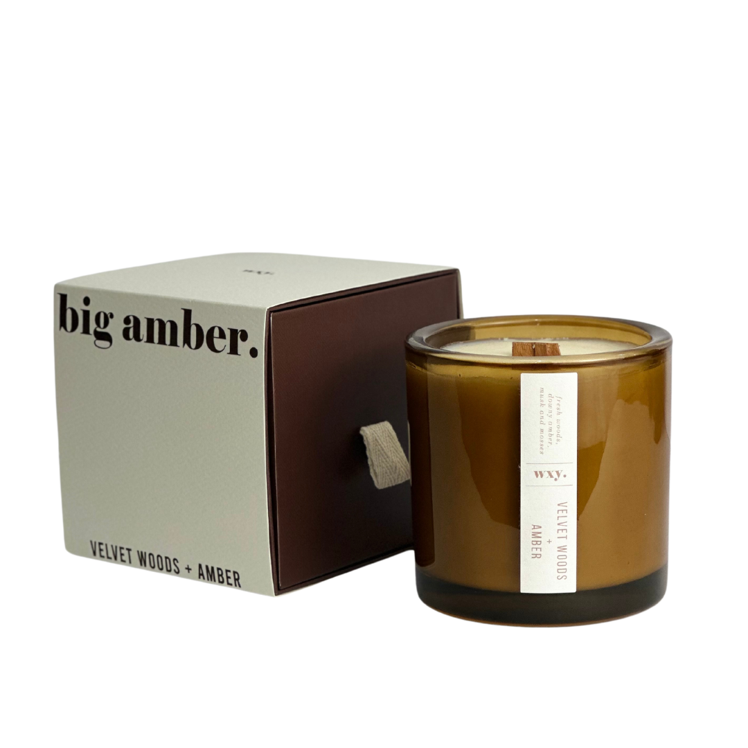 Big Amber Candle: Hinoki and Vetiver