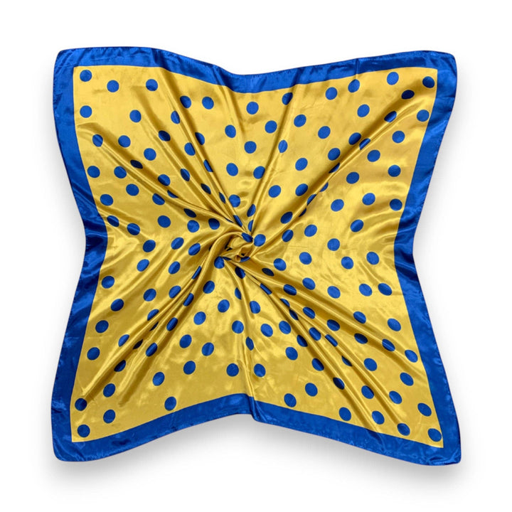 Polka Dot Pattern Silk Touch Square Scarf: Red
