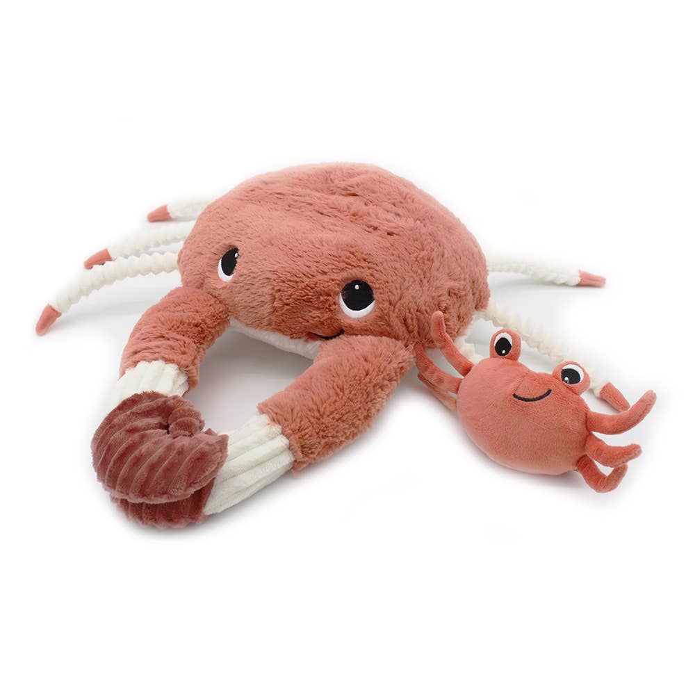 Les Ptipotos Colin The Crab Mum & Baby Terracotta