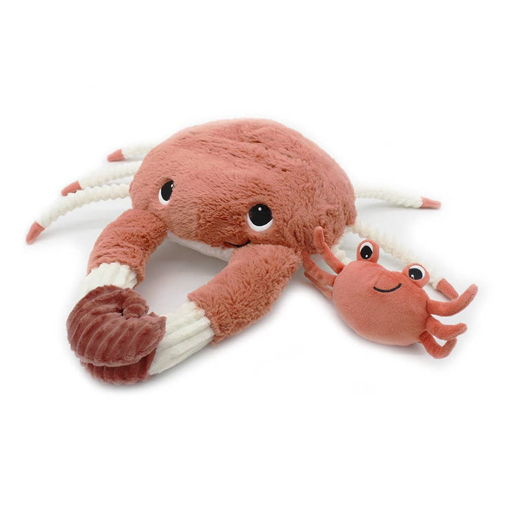 Les Ptipotos Colin The Crab Mum & Baby Terracotta