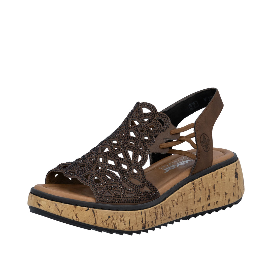Brown Low Wedge Sandal