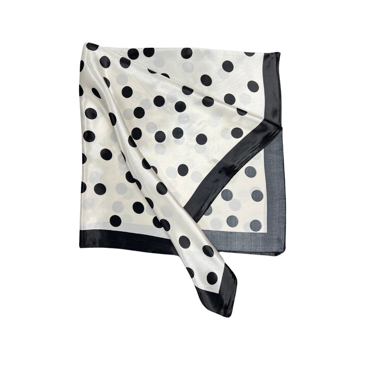 Polka Dot Pattern Silk Touch Square Scarf: Red