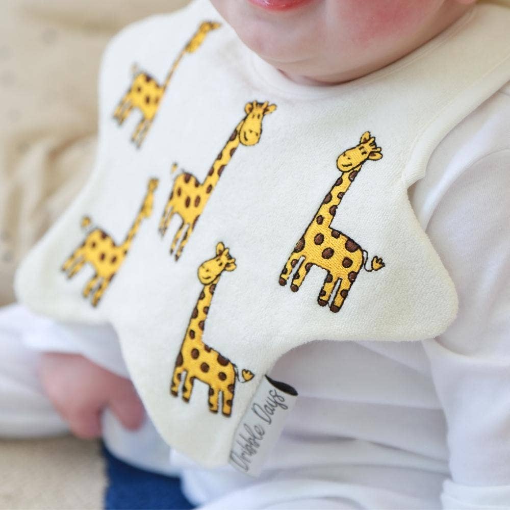 Cream Giraffe Baby Bib