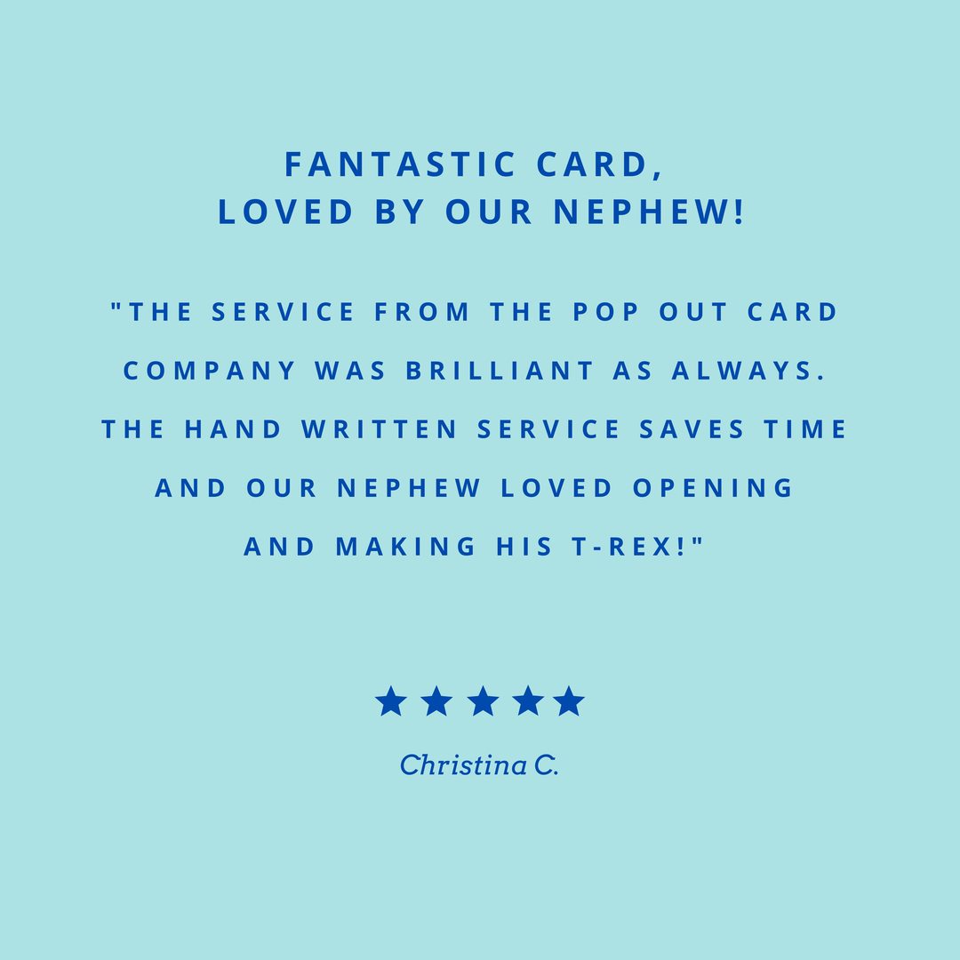 Pop Out T-Rex Greeting Card