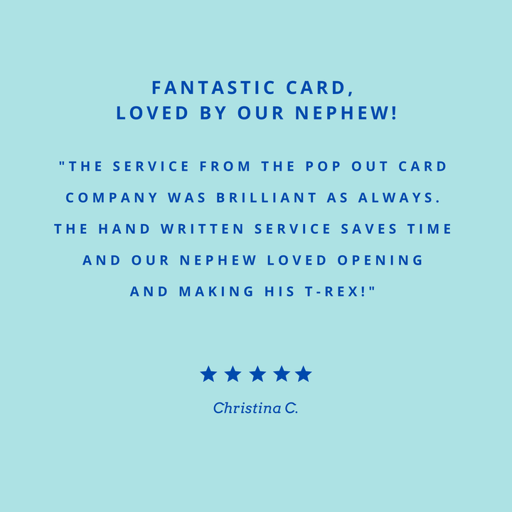 Pop Out T-Rex Greeting Card