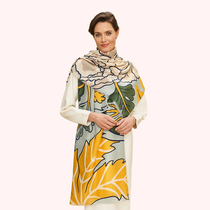 Printed Wild Floral Scarf