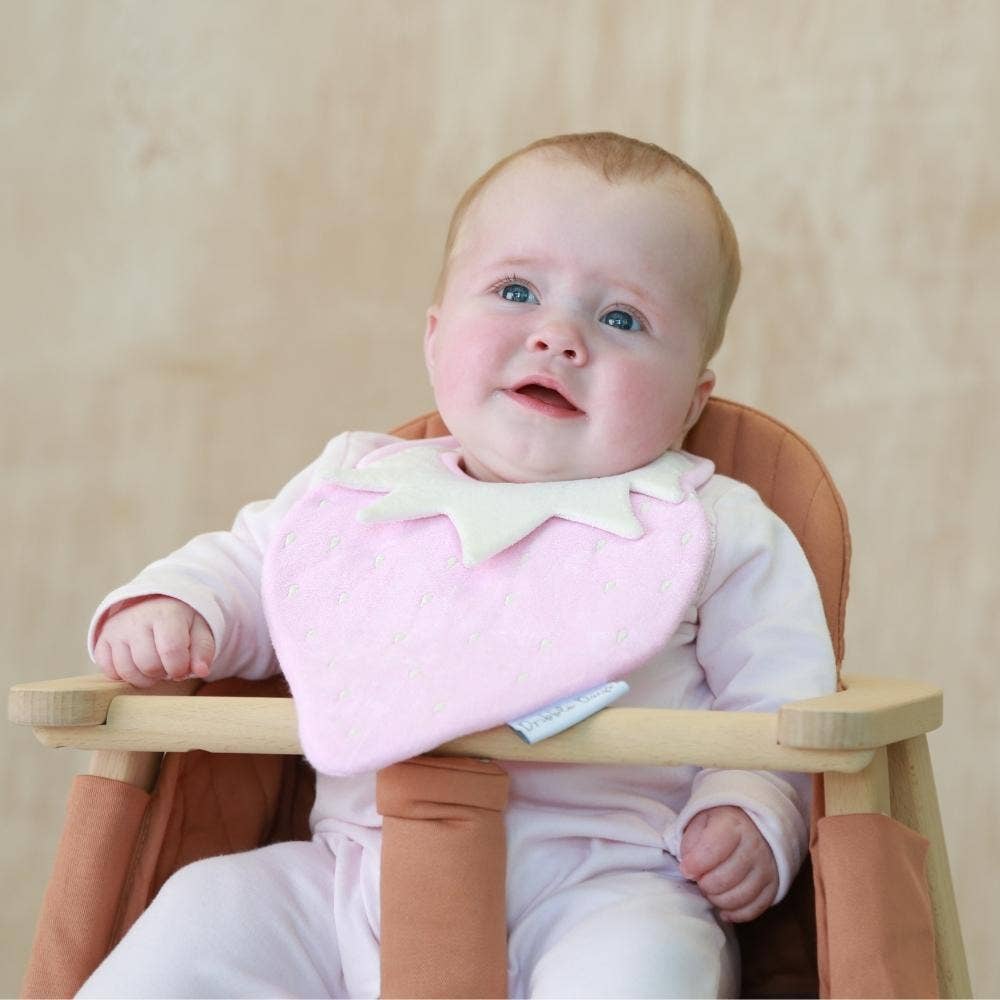 Pink Strawberry Shaped Baby Bib