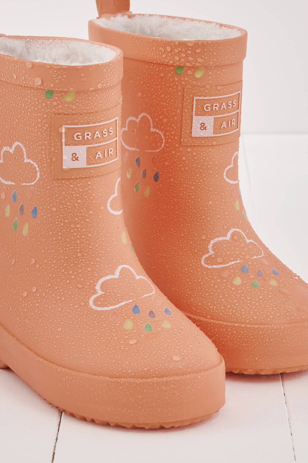 Volcanic Orange Colour-Changing Kids Wellies: UK7