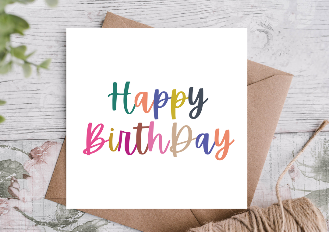 Rainbow Happy Birthday Card