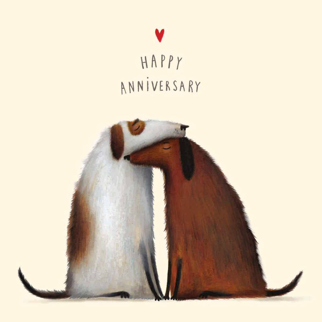 Happy Anniversary Two Dogs Greeting Card | Cute Anniversary